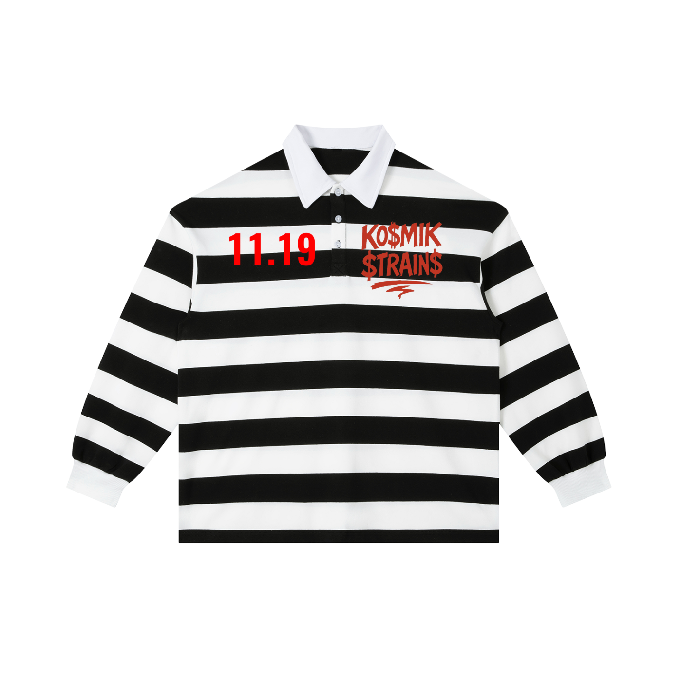 Ko$miK Color Block Stripe Polo Shirt