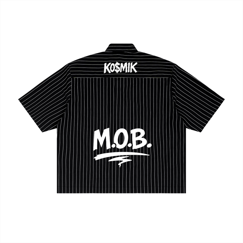 ko$mik Striped Boxy Button-Up Shirt