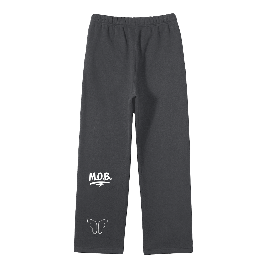 Unisex Solid Color Fleece Straight Leg Pants
