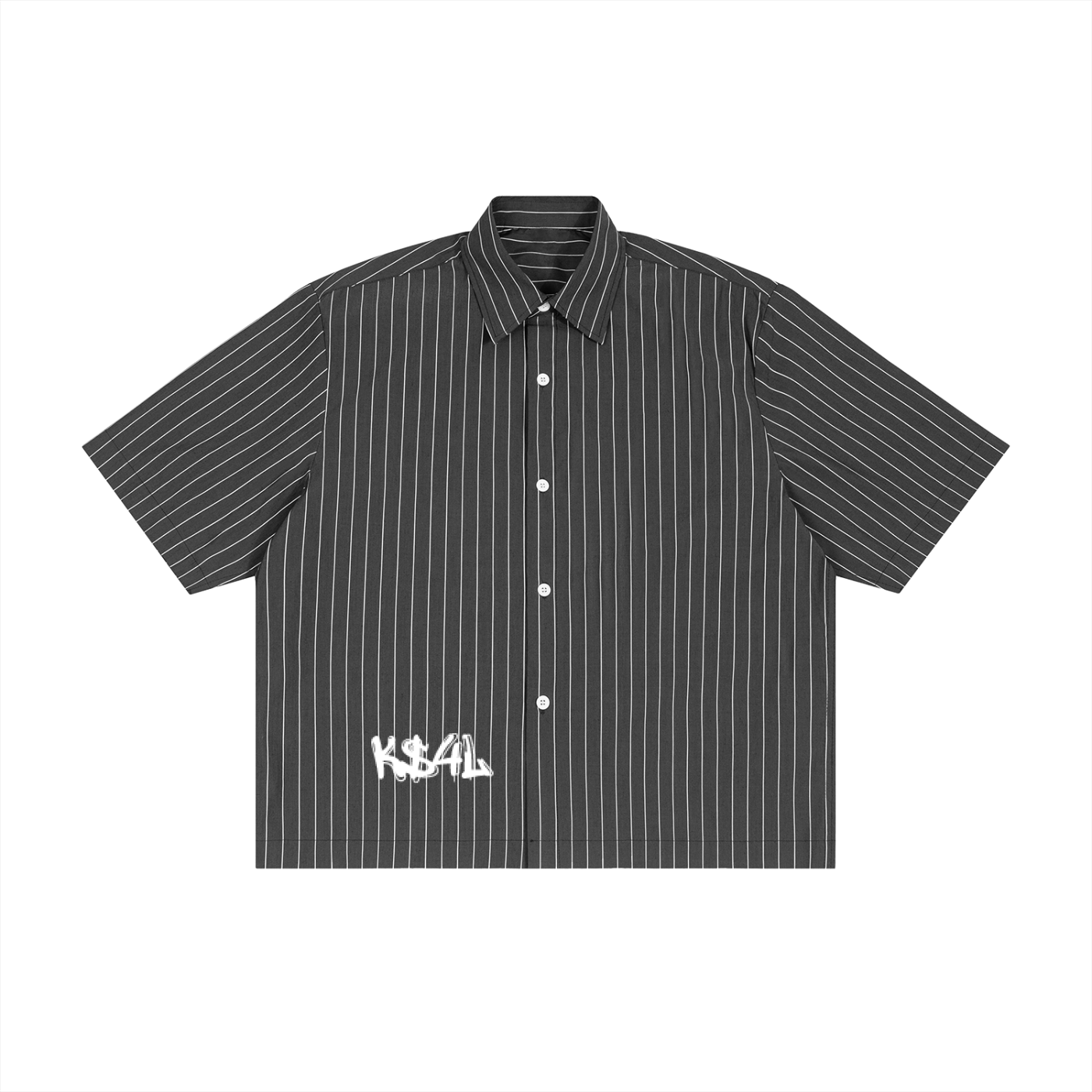 Ko$mik Striped Boxy Button-Up Shirt