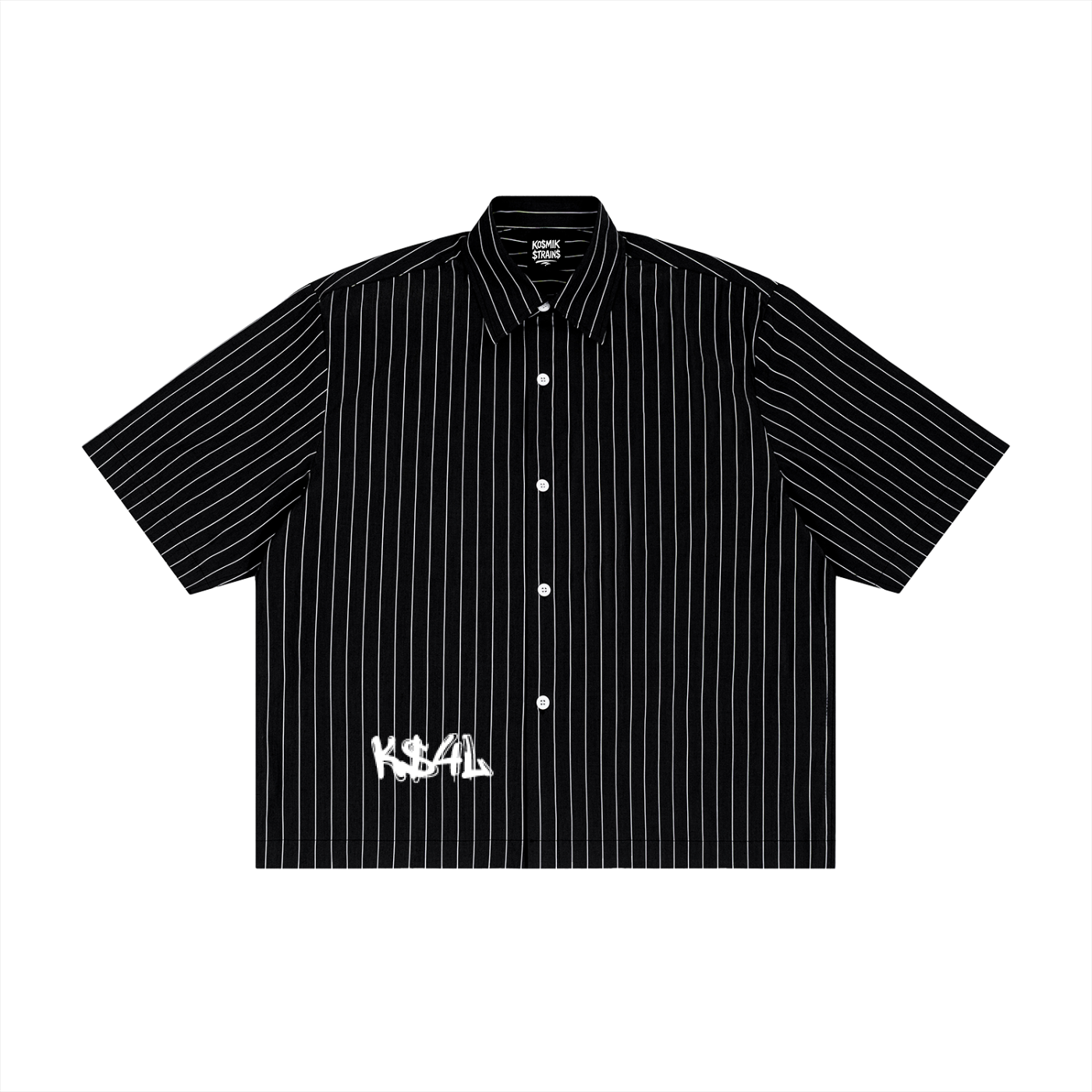 ko$mik Striped Boxy Button-Up Shirt