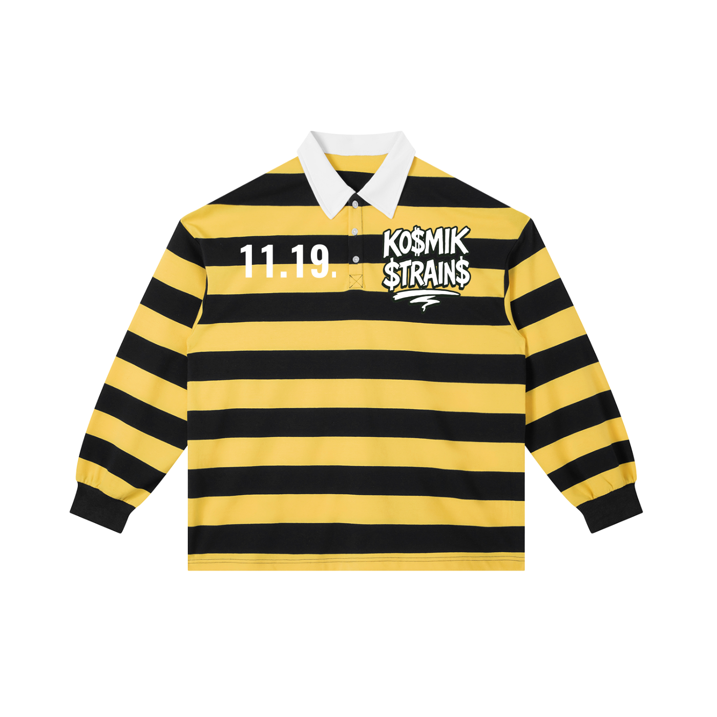 Ko$miK Color Block Stripe Polo Shirt